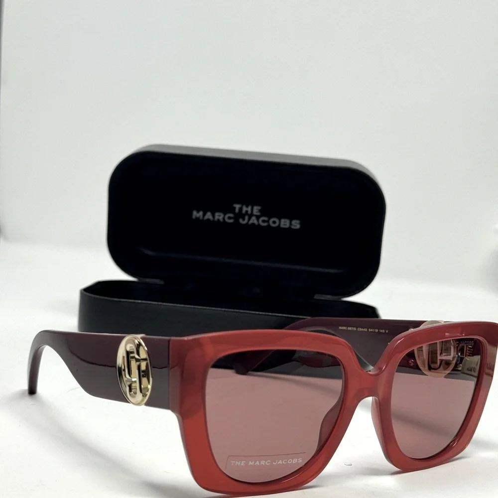 Marc Jacobs Burgundy Women’s Sunglasses MARC 687/S 0C9A/4S NEW SET••AUTHENTIC••